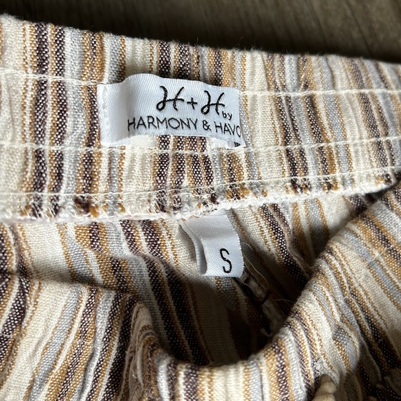 H+H by Harmony and Havo women's striped cropped pants size S - Picture 3 of 8